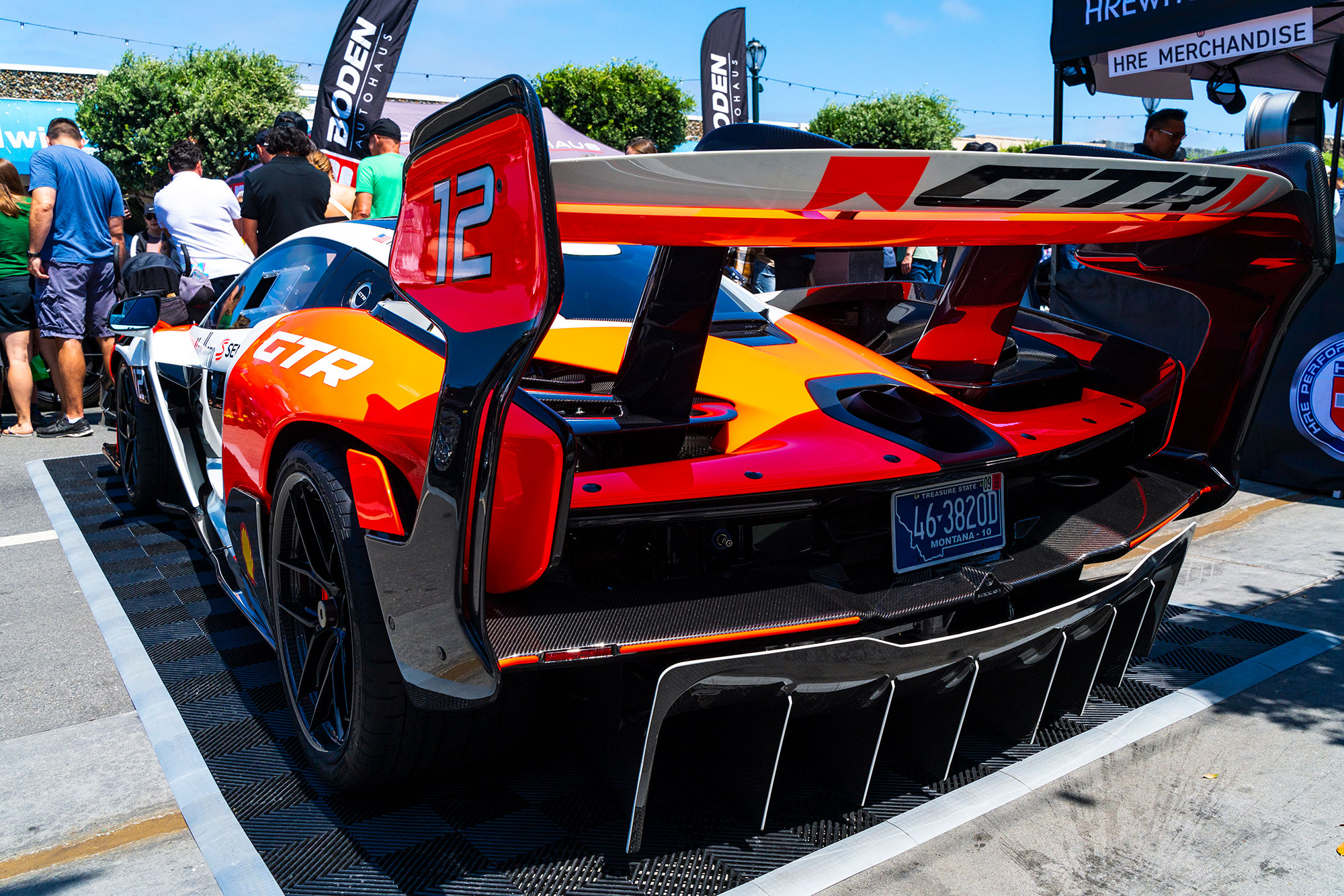 Rear lower side view of McLaren Senna GTR