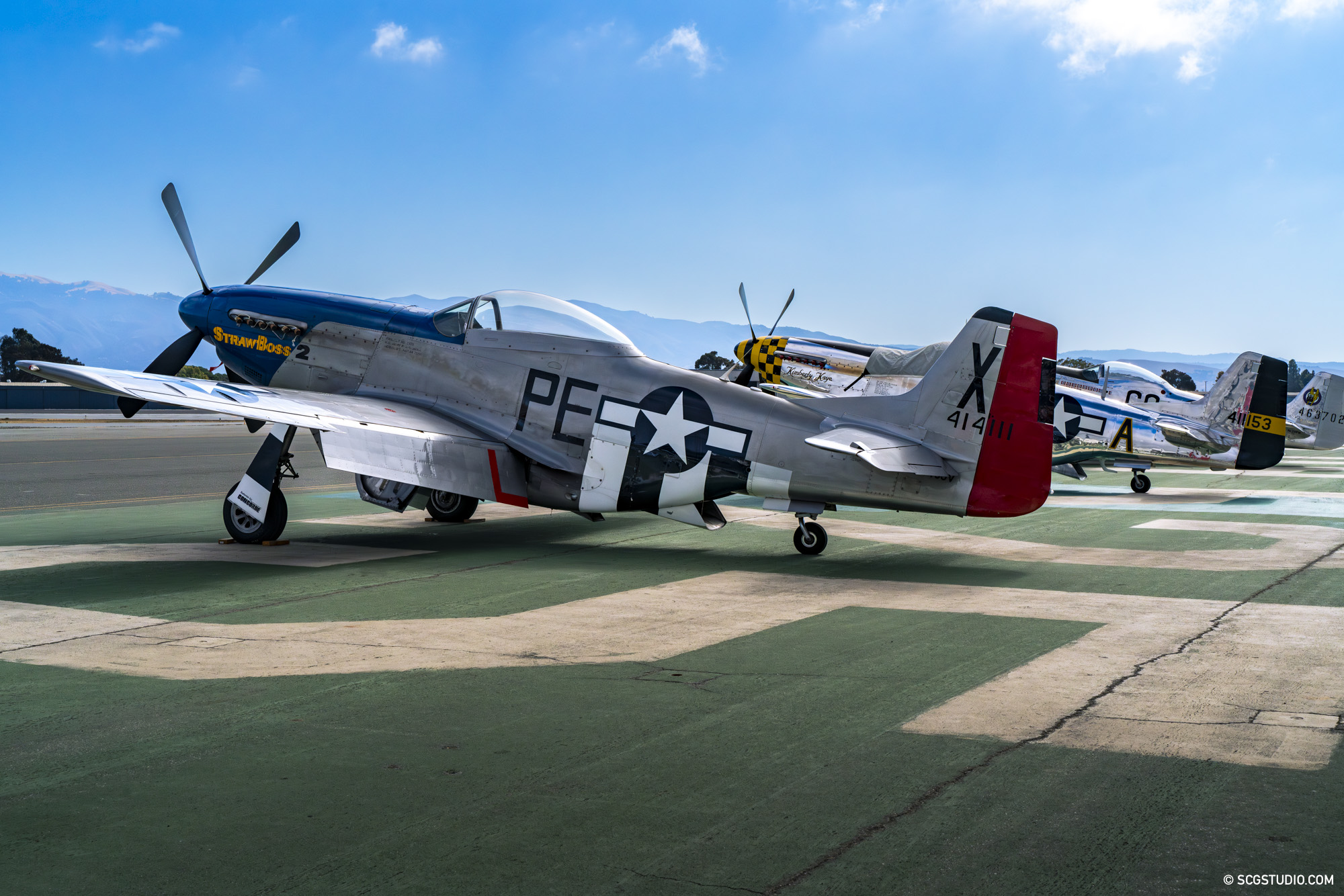 P51 Mustangs parkedJ